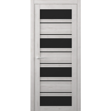 Дверь межкомнатная ALBERO West МОНТАНА Жемчужный, стекло черное Дверь межкомнатная ALBERO West МОНТАНА Жемчужный, стекло черное